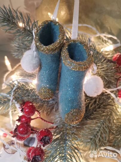 Валенки-шептуны новогодний подарок ёлочная игрушка
