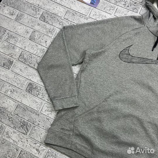 Nike Therma Graphic Hoodie Mens Training Gray