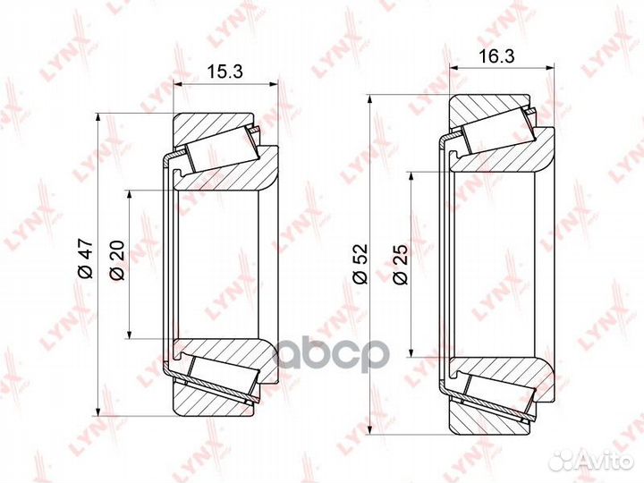 Подшипник ступицы колеса к-т 2шт. зад Daewo