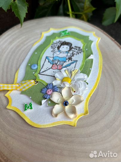 Открытка ручной работы фигурная