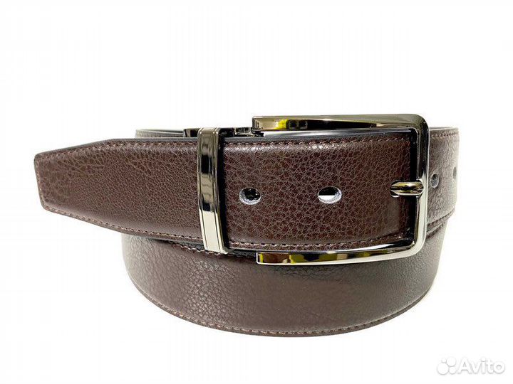 Ремень двусторонний Мужской кожаный Alon 979