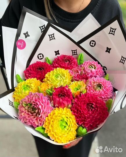 Зефирные букеты. Подарок. Цветы из зефира