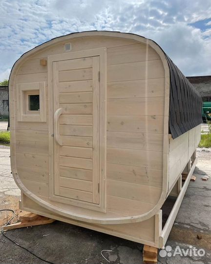 Баня бочка квадро. Любого размера