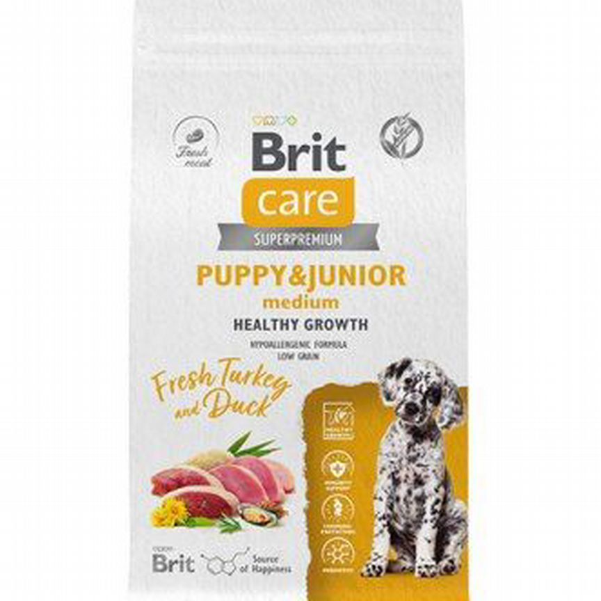 Brit care Puppy корм для щенков средних пород инде