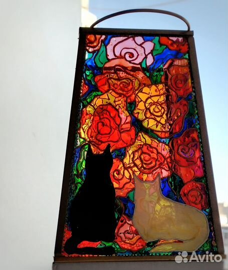 Подсвечник-фонарь. Ручная роспись