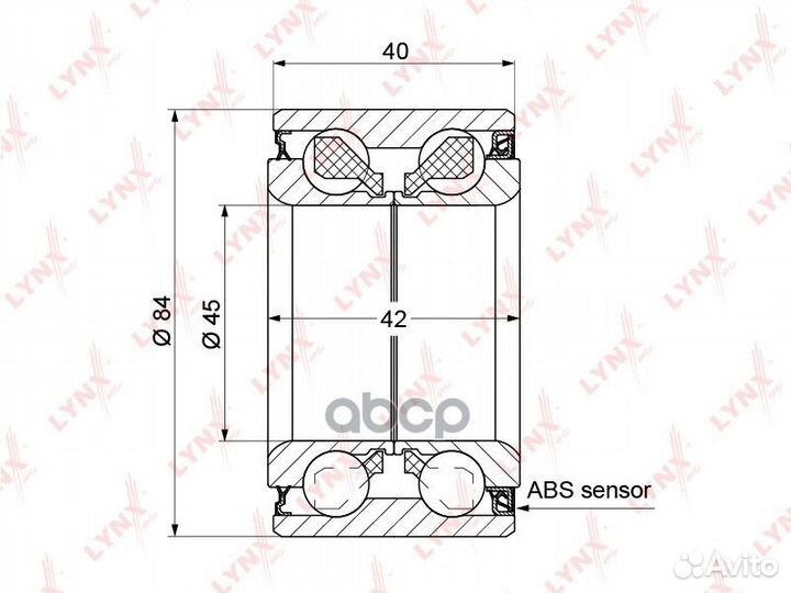 Комплект подшипника ступицы колеса перед WB