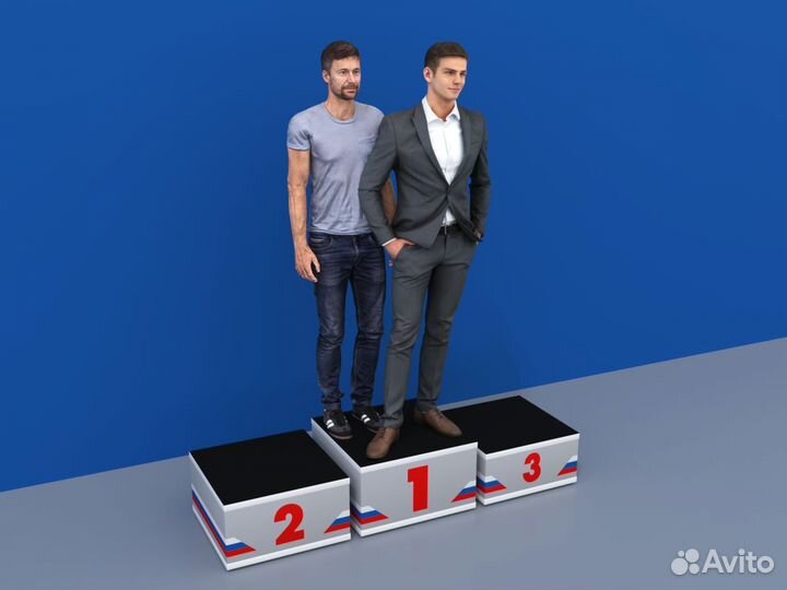 Пьедестал награждения Матрешка 612х612мм (квадрат)