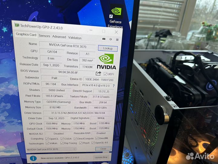 Видеокарта Palit RTX 3070 JetStream 8gb