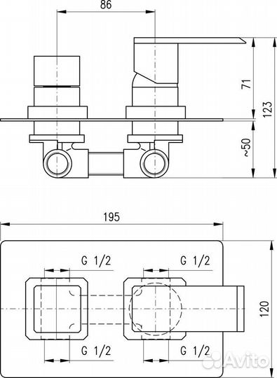 Смеситель для ванны с душем Rav Slezak Loira LR586