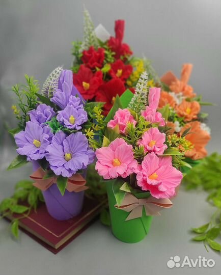 Букет из мыла ручной работы. Мыльные цветы