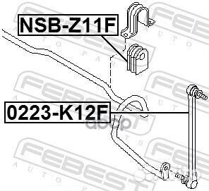 Втулка стабилизатора перед прав/лев nsbz11F