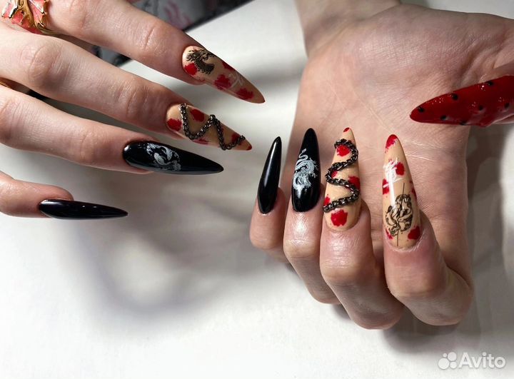 Маникюр, покрытие гель-лаком и наращивание ногтей