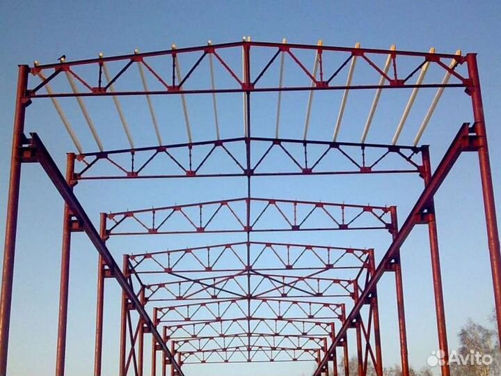 Металлокаркас для ангара