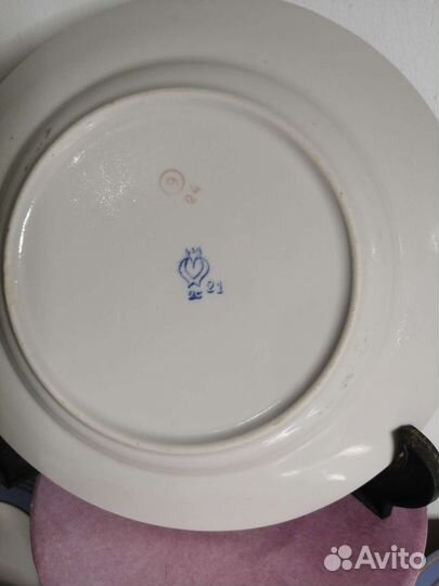 Тарелки Пролетарий 1978г нежно небесного цвета