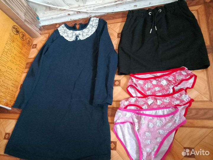 Большой пакет одежды для девочки 128-134