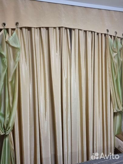 Шторы с ламбрикеном бу