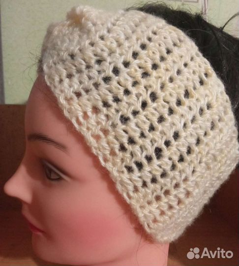 Повязка на голову вязаная