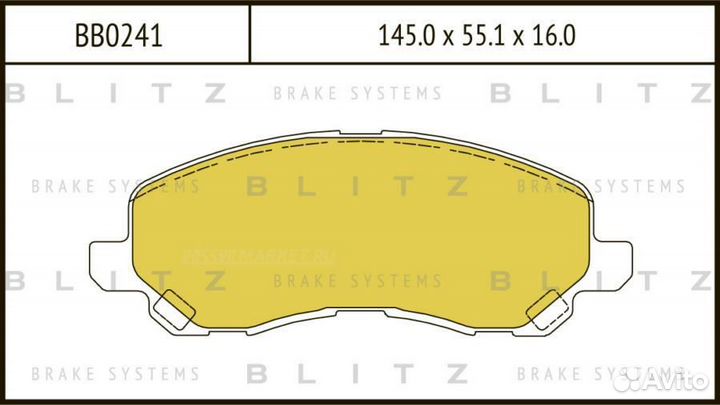 Blitz BB0241 Колодки тормозные дисковые перед