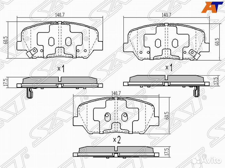 Тормозные колодки передние на Хендай i30 2 (2012-2