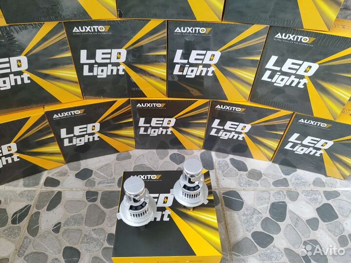 Светодиодные лампы led h4 auxito 100w