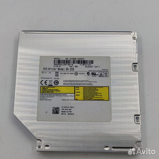 Привод DVD-RW тонкий SN-208FB, Samsung, SATA