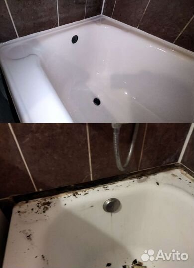 Восстановление покрытия ванн акрилом, мрамором