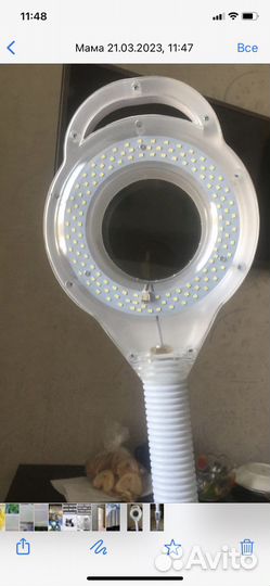 Лампа лупа напольная маникюрная