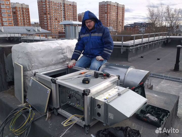 Монтаж автоматики вентиляции