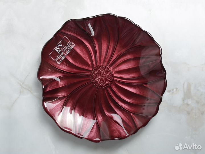 Тарелка 22см - IVV - hand made - красный (Италия)