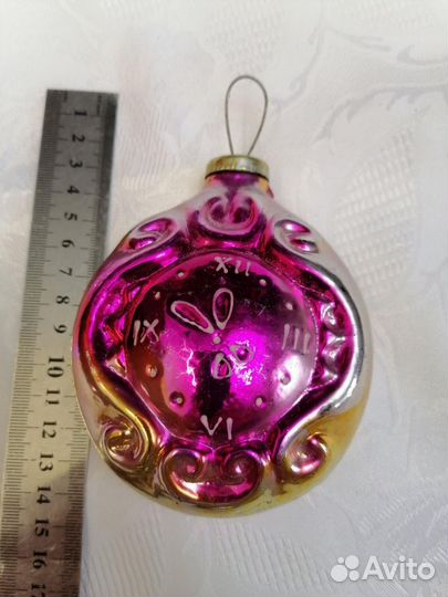 Елочная игрушка часы СССР