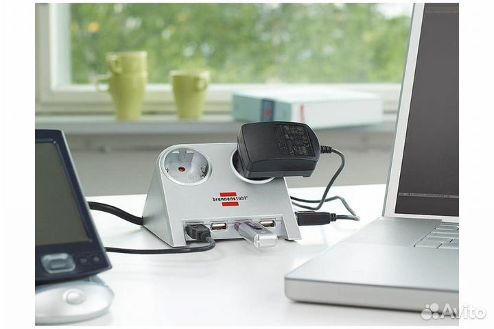 Удлинитель Desktop-Power-Plus, 2 розетки + 4 USB