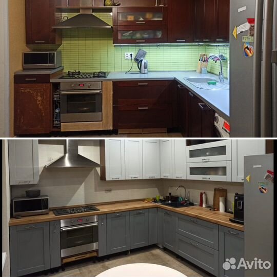 Реставрация Мебели, перекраска кухни, дверей