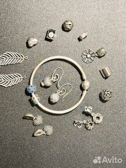 Шармы серьги pandora