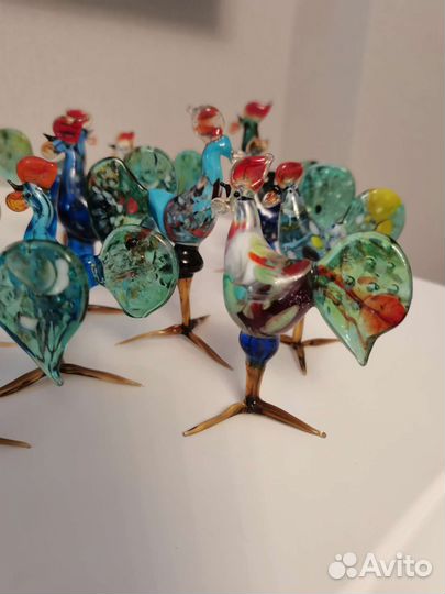 Стеклянные фигурки животных