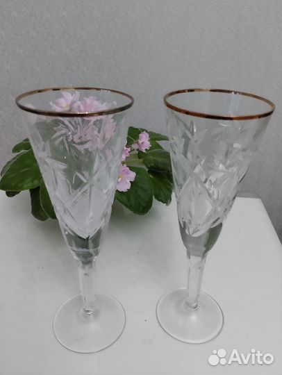 Хрустальные фужеры времен СССР