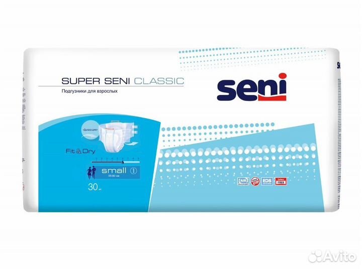 Памперсы для взрослых seni 1-2