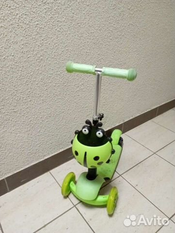 Самокат детский трехколесный светящиеся колеса