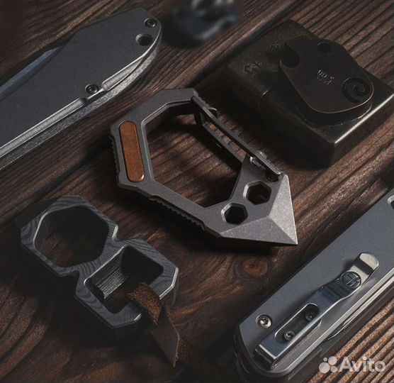 Мультитул, брелок EDC, карабин титановый