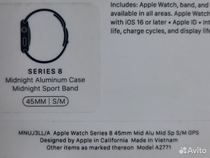 Часы apple watch 8 45 mm