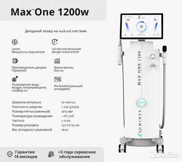 Аппарат для эпиляции Лю’минес Макс’Ван 1200вт