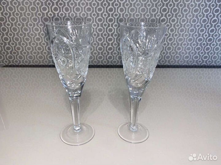 Бокалы, фужеры,рюмки на ножке СССР хрусталь