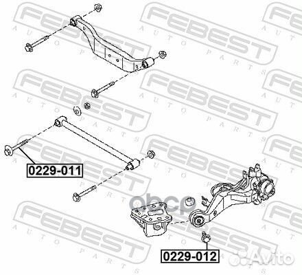 Болт с эксцентриком nissan serena C24 1999.06-2