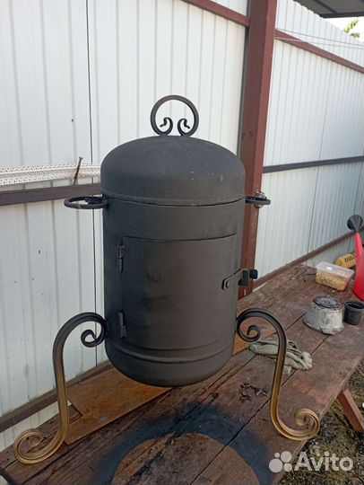 Печь под казан с трубой