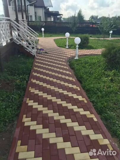 Благоустройство,Укладка тротуарной плитки,Газон