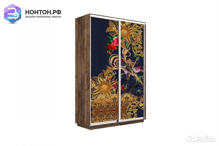 Шкаф-купе 2-х дверный Нонтон фото №1013 / крафт та