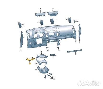 Декоративная накладка на торпедо Skoda Karoq djka