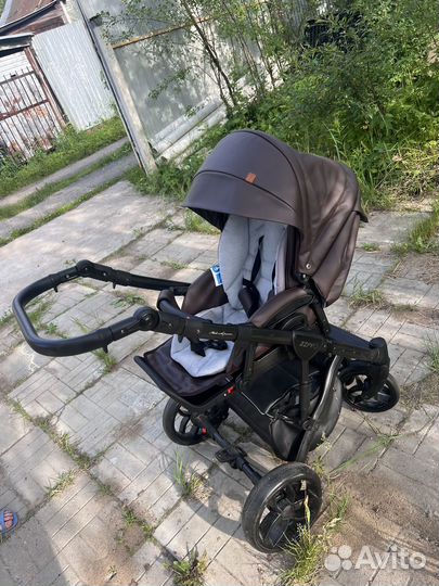 Детская коляска 3 в 1 эко кожа