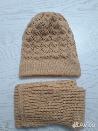 Комплект шапка и шарф женские новые
