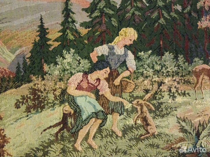 Коврик гобелен винтаж Беляночка и Розаночка