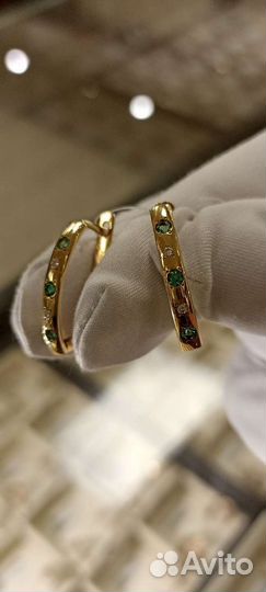 Золотые серьги с бриллиантами 585